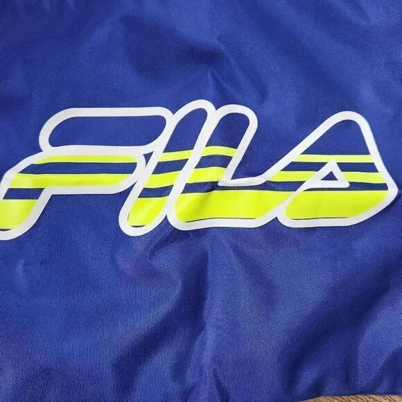💜NWOT Fila Bright Blue & Neon Yellow Drawstring Bag - Picture 4 of 8